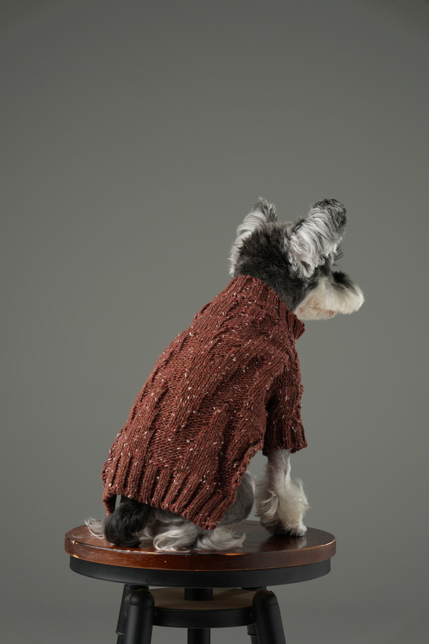 Chelsea Knit Sweater in Burgundy