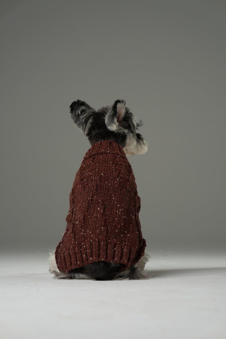 Chelsea Knit Sweater in Burgundy