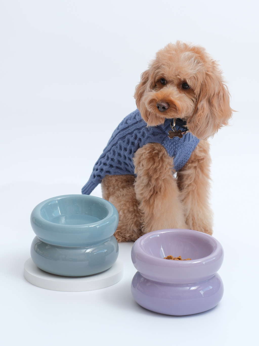 The Soufflé Bowl in Frozen Blue